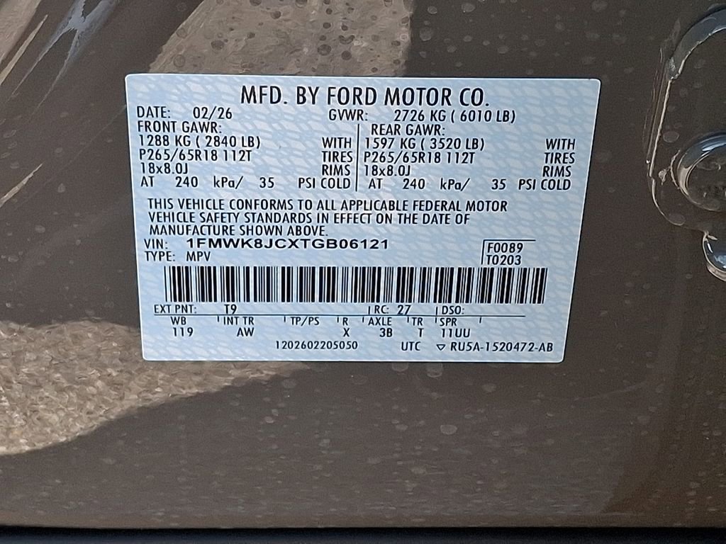 New 2026 Ford Explorer Tremor w/ Tremor Ultimate Package AWD/4WD image 12