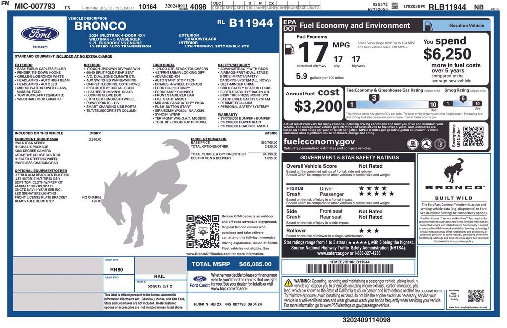 Used 2024 Ford Bronco Wildtrak AWD/4WD image 37