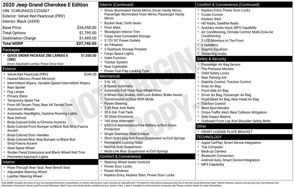 Used 2020 Jeep Grand Cherokee Laredo image 9