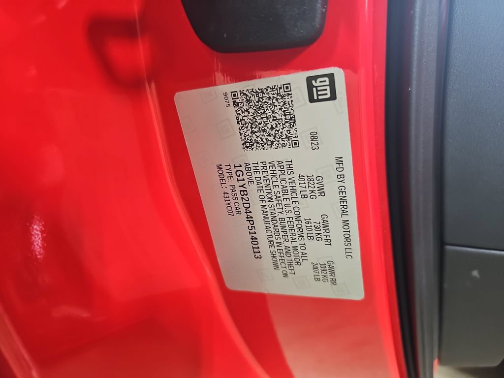 Certified 2023 Chevrolet Corvette Stingray Preferred Cpe w/ Battery Protection Package RWD image 39