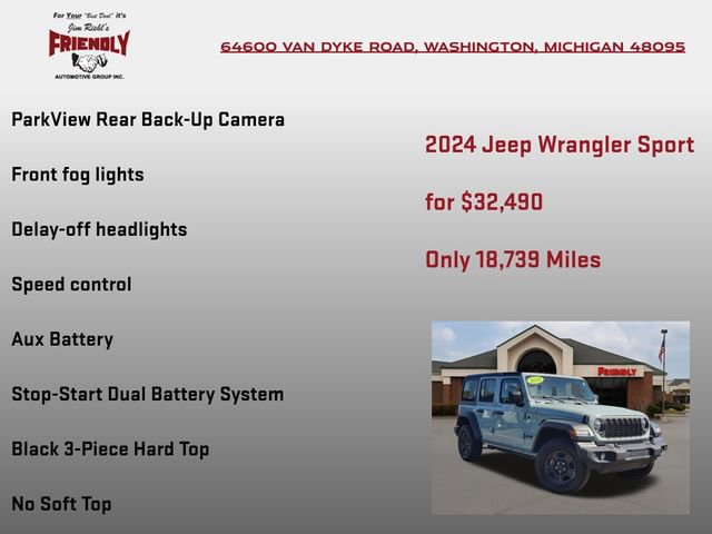 Used 2024 Jeep Wrangler Unlimited Sport AWD/4WD image 20