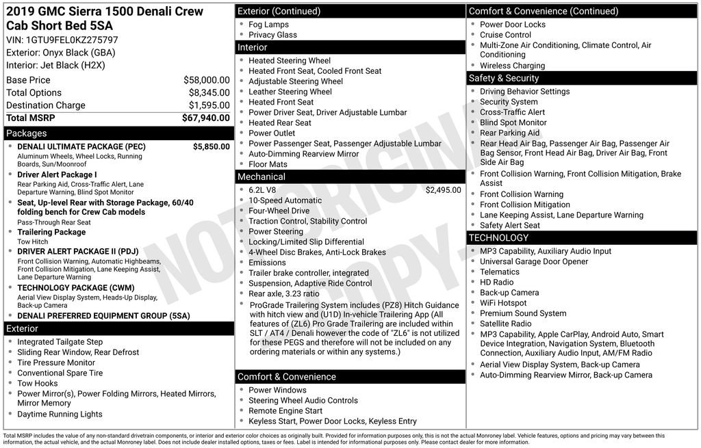 Used 2019 GMC Sierra 1500 Denali w/ Denali Ultimate Package AWD/4WD image 5