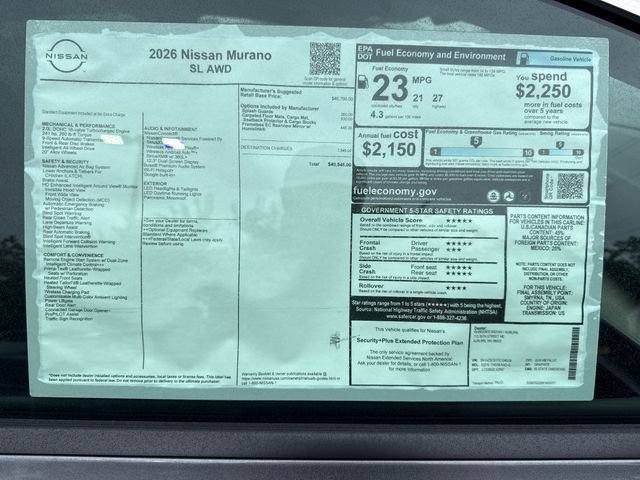 New 2026 Nissan Murano SL AWD/4WD image 31