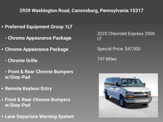 Certified 2025 Chevrolet Express 3500 LT w/ LT Preferred Equipment Group image 10