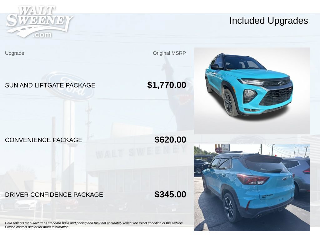 Used 2021 Chevrolet TrailBlazer RS w/ Sun and Liftgate Package AWD/4WD image 11