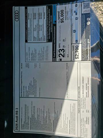 New 2026 Audi RS 3 image 13