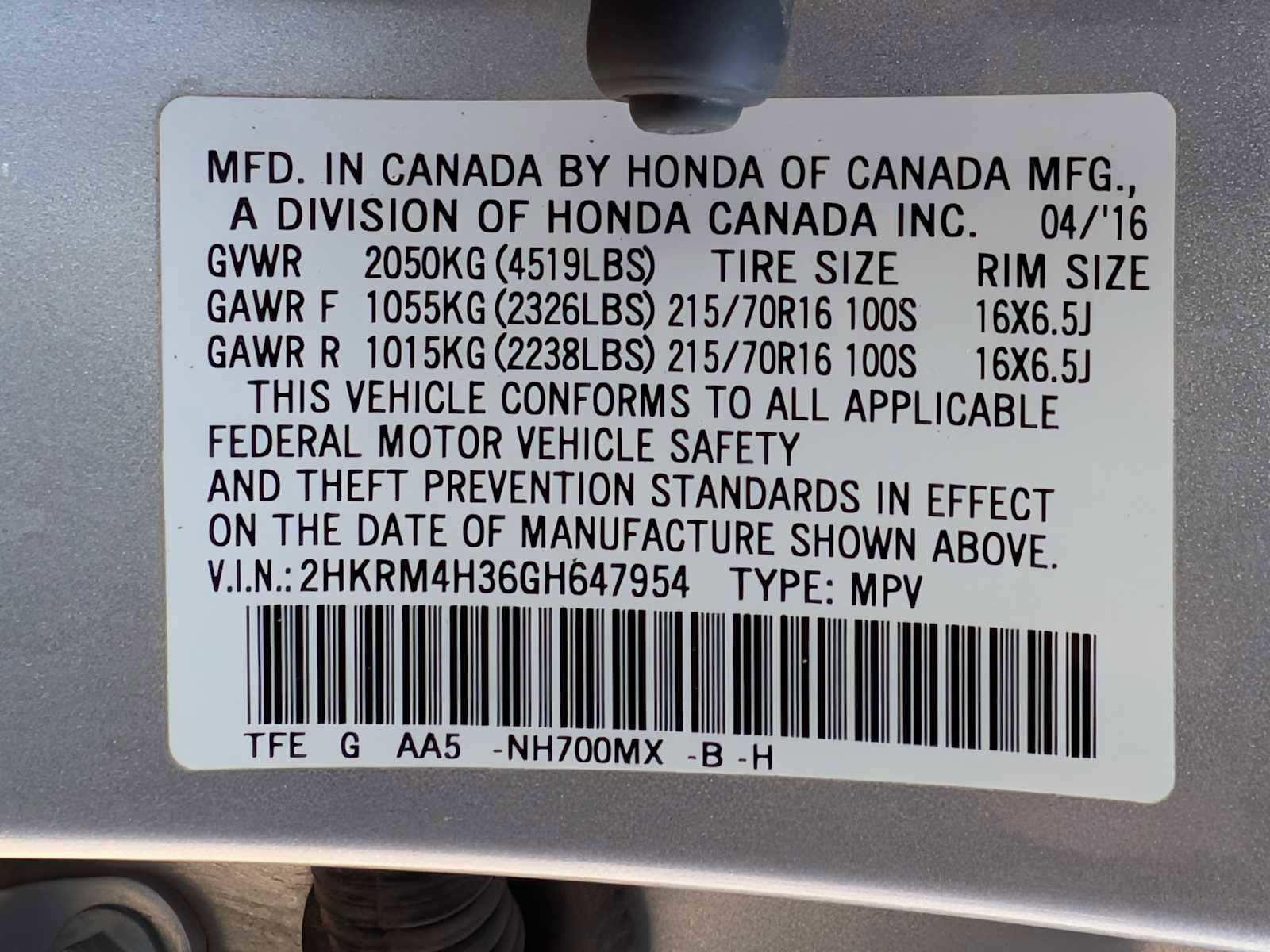 Used 2016 Honda CR-V LX image 38