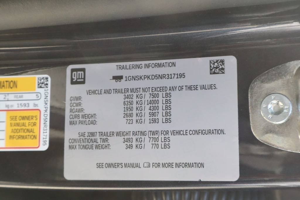 Used 2022 Chevrolet Tahoe Z71 w/ Luxury Package AWD/4WD image 39
