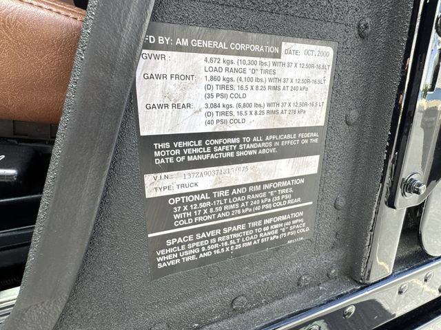 Used 2001 HUMMER H1 4-Door Open Top AWD/4WD image 32