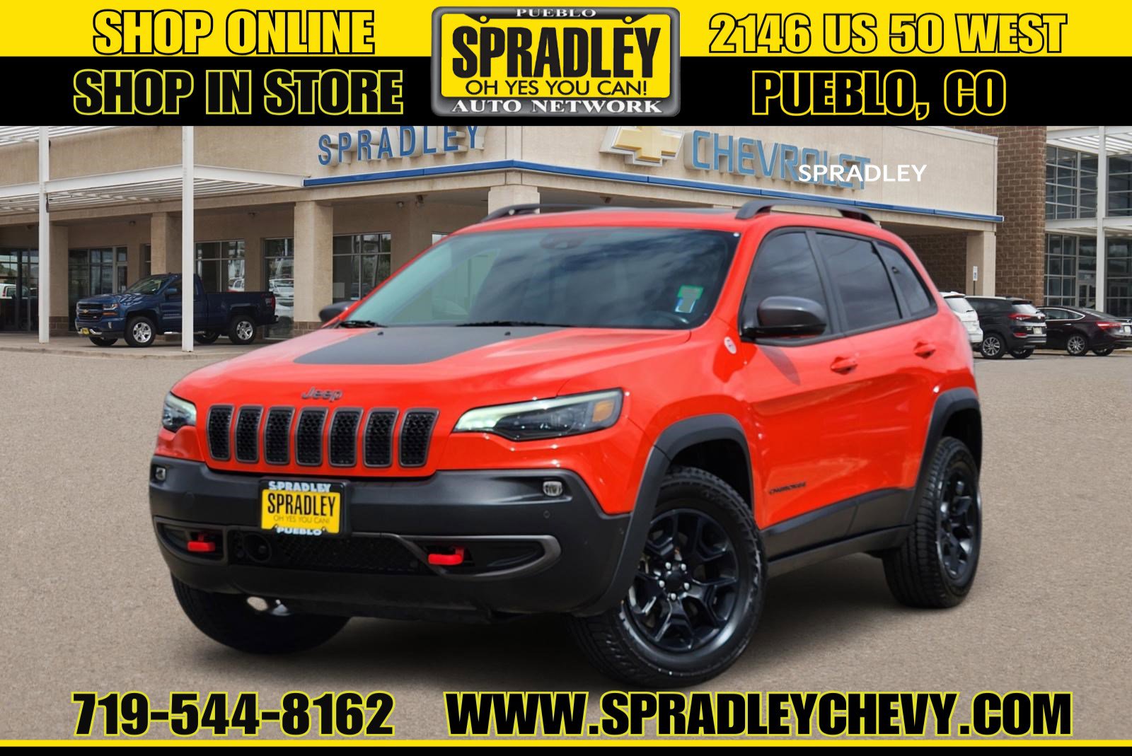 Used 2021 Jeep Cherokee Trailhawk w/ Sun, Sound & Nav Group image 1