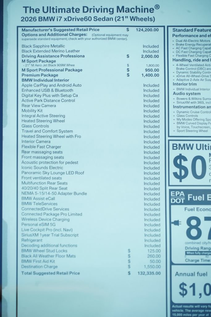 New 2026 BMW i7 xDrive60 AWD/4WD image 8