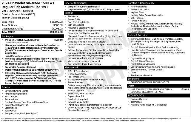 Used 2024 Chevrolet Silverado 1500 W/T w/ WT Convenience Package image 8