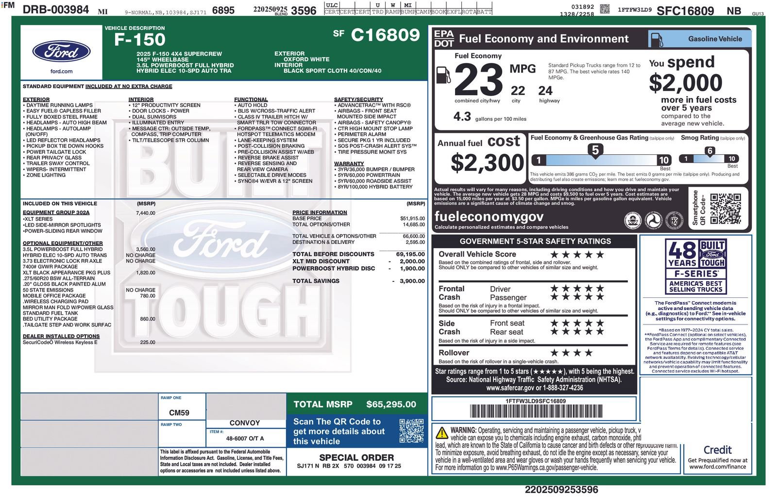 New 2025 Ford F150 XLT w/ Equipment Group 302A MID image 5