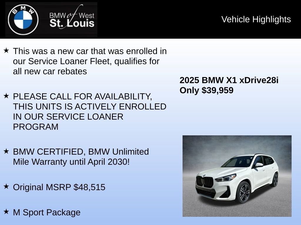 Used 2025 BMW X1 xDrive28i w/ M Sport Package image 8
