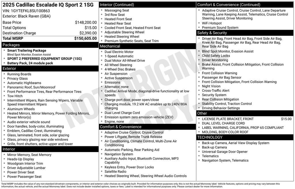 New 2025 Cadillac Escalade IQ Sport 2 AWD/4WD image 48