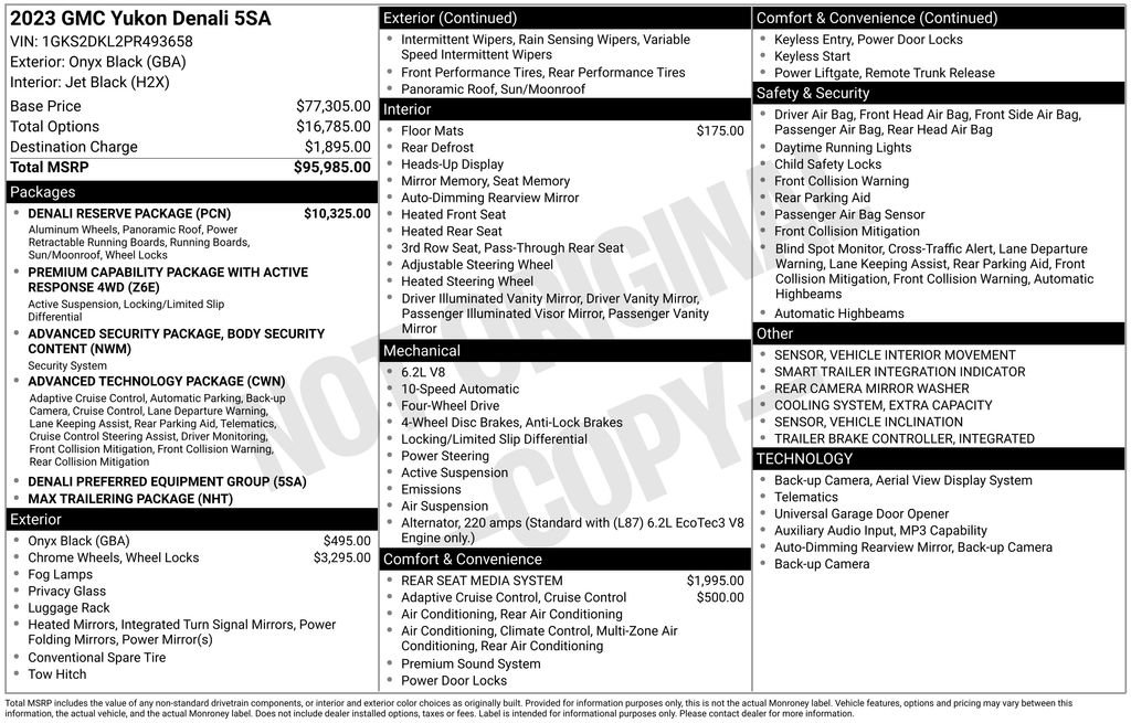 Used 2023 GMC Yukon Denali w/ Denali Reserve Package AWD/4WD image 3