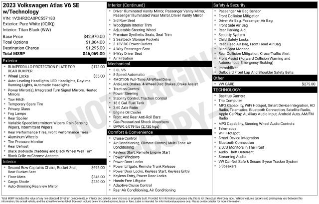 Used 2023 Volkswagen Atlas SE AWD/4WD image 33