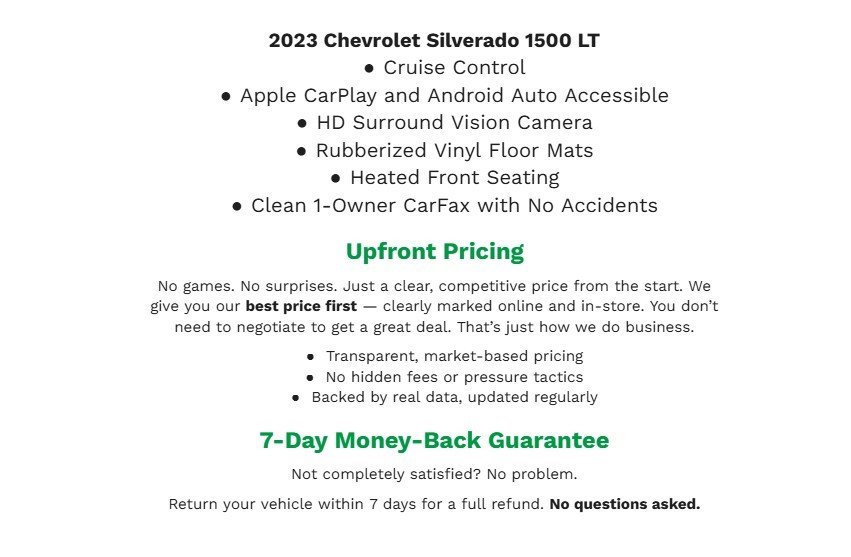 Used 2023 Chevrolet Silverado 1500 LT w/ Z71 Off-Road Package AWD/4WD image 2