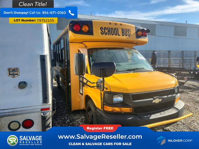 Used 2013 Chevrolet Express 4500 w/ School Bus Package RWD image 1