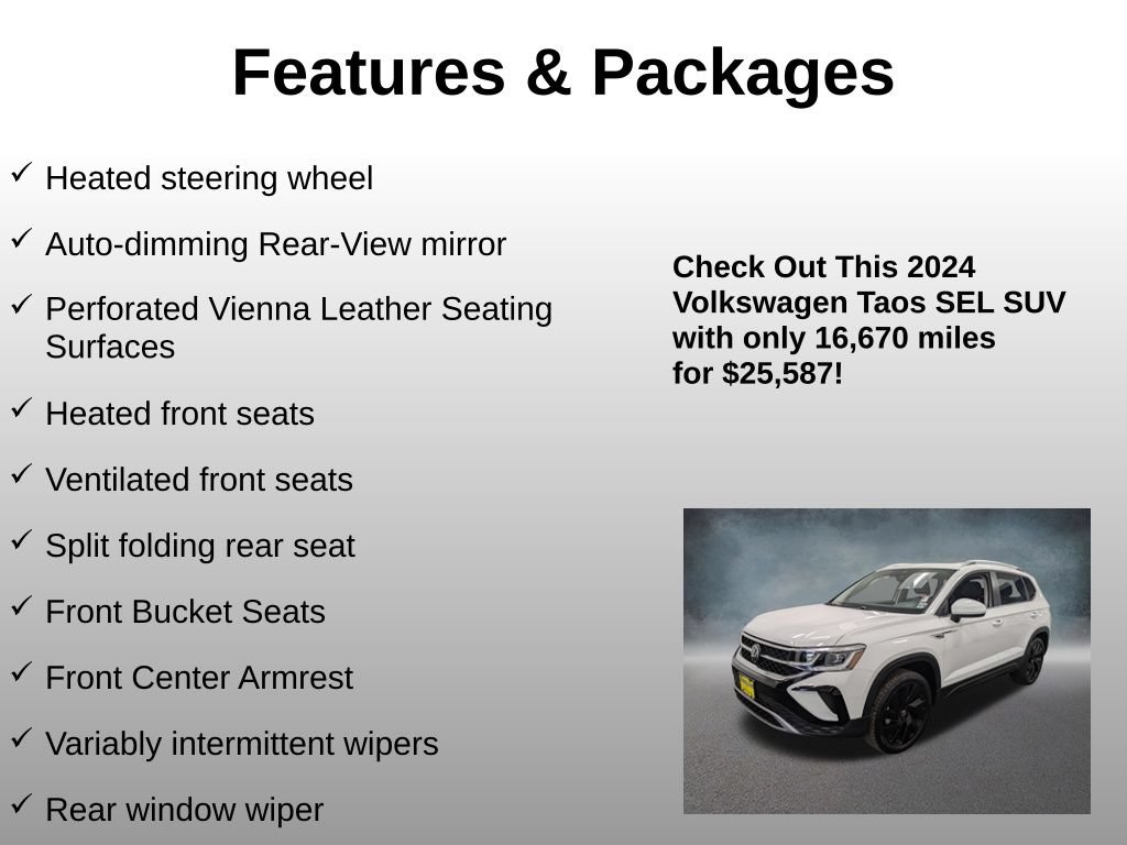 Used 2024 Volkswagen Taos SEL AWD/4WD image 12