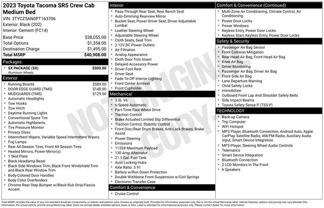 Used 2023 Toyota Tacoma SR5 w/ SX Package AWD/4WD image 12
