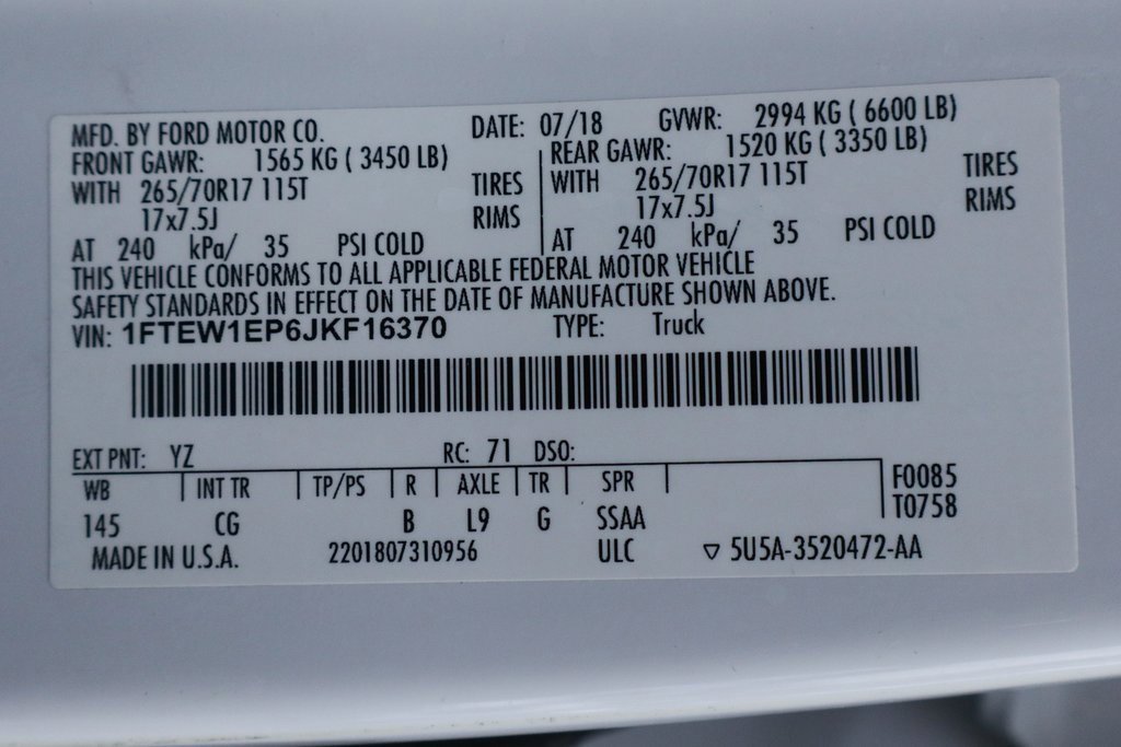 Used 2018 Ford F150 XL w/ Equipment Group 101A Mid image 50