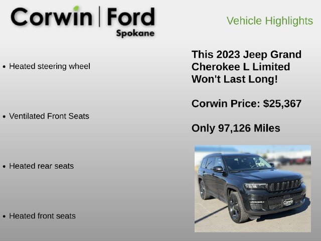 Used 2023 Jeep Grand Cherokee L Limited w/ Luxury Tech Group II AWD/4WD image 12