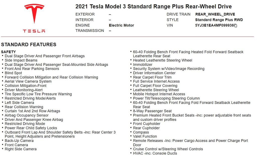 Used 2021 Tesla Model 3 Standard Range Plus RWD image 17