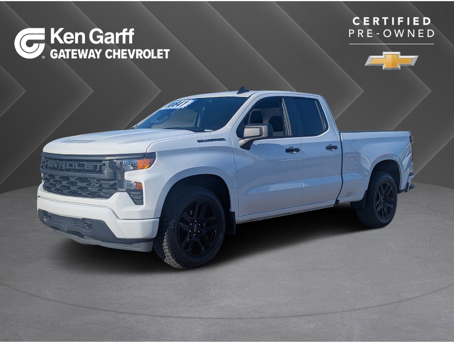 Certified 2024 Chevrolet Silverado 1500 Custom w/ LPO, Dark Essentials Package