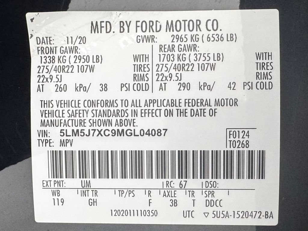 Used 2021 Lincoln Aviator Reserve w/ Equipment Group 210A AWD/4WD image 10
