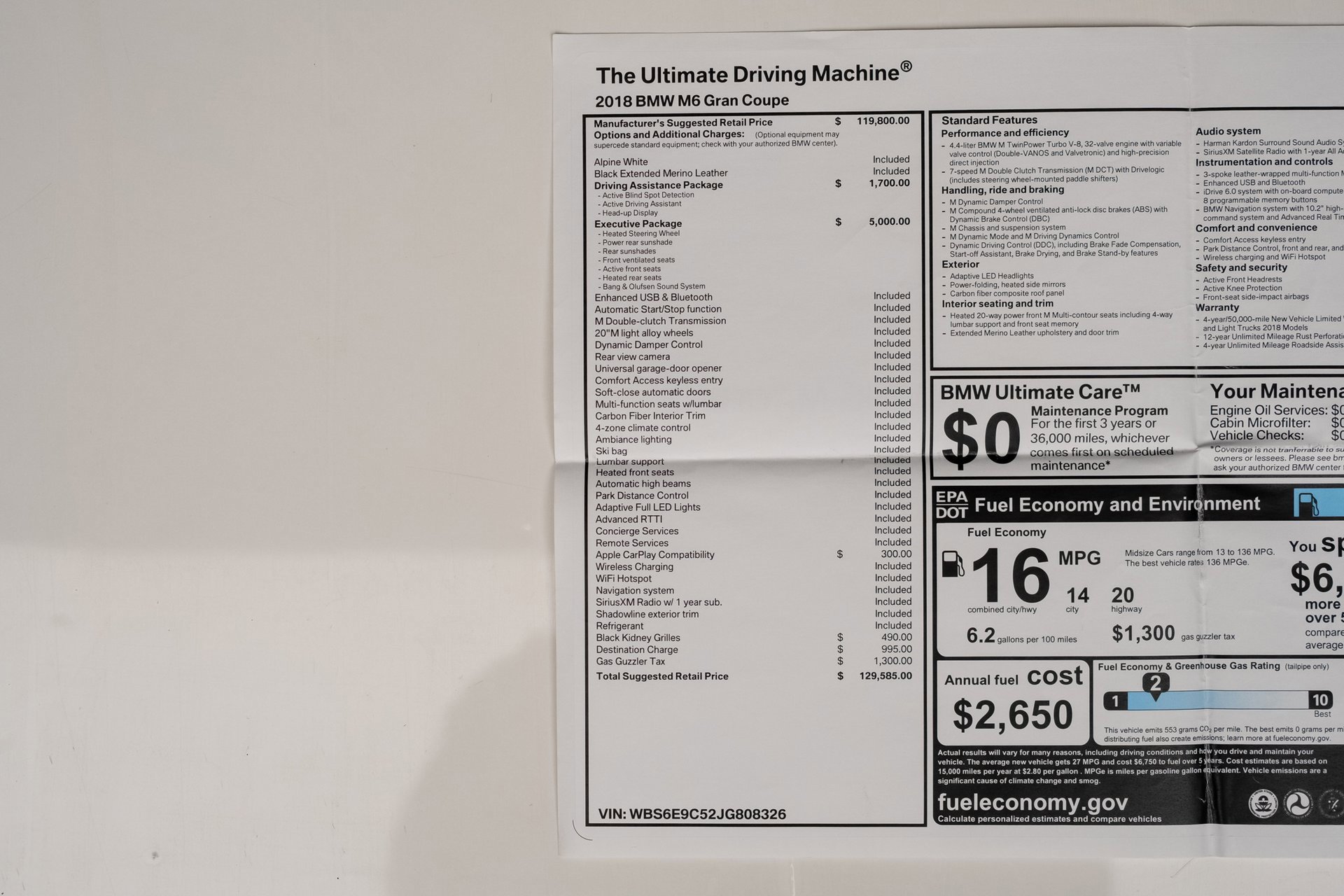 Used 2018 BMW M6 Gran Coupe image 90