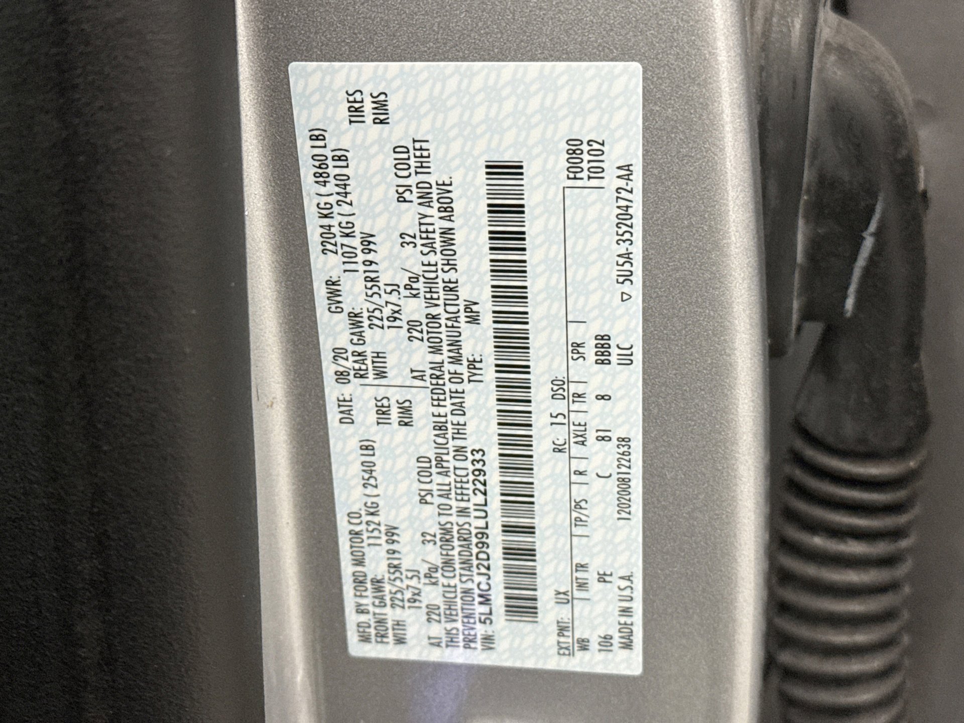 Used 2020 Lincoln Corsair Reserve w/ Equipment Group 201A image 26