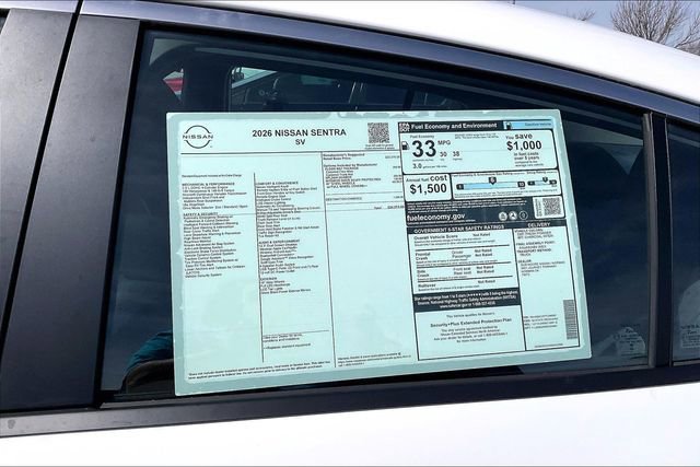 New 2026 Nissan Sentra SV w/ Floor Mat Package image 12