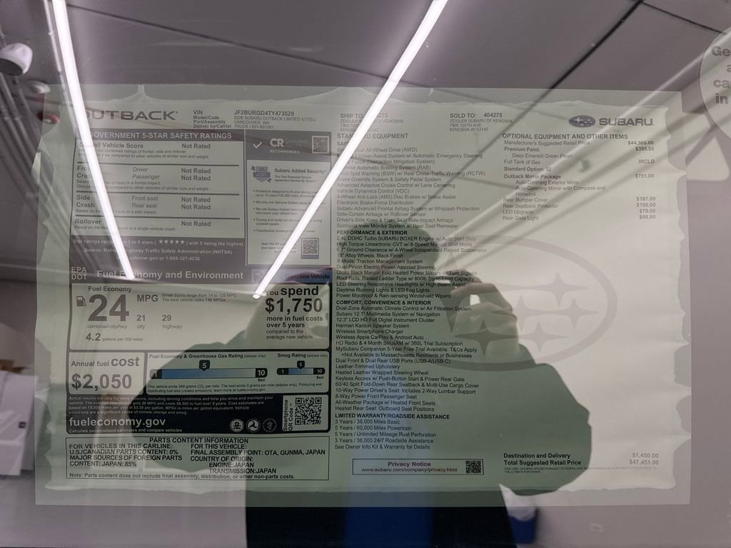 New 2026 Subaru Outback Limited XT image 29