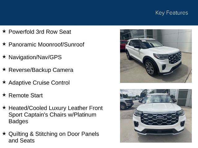 Certified 2025 Ford Explorer Platinum w/ Ultimate Package RWD image 36