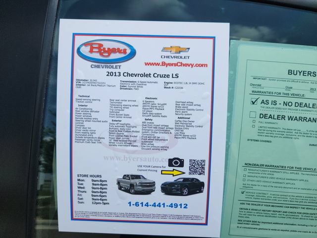 Used 2013 Chevrolet Cruze LS FWD image 12