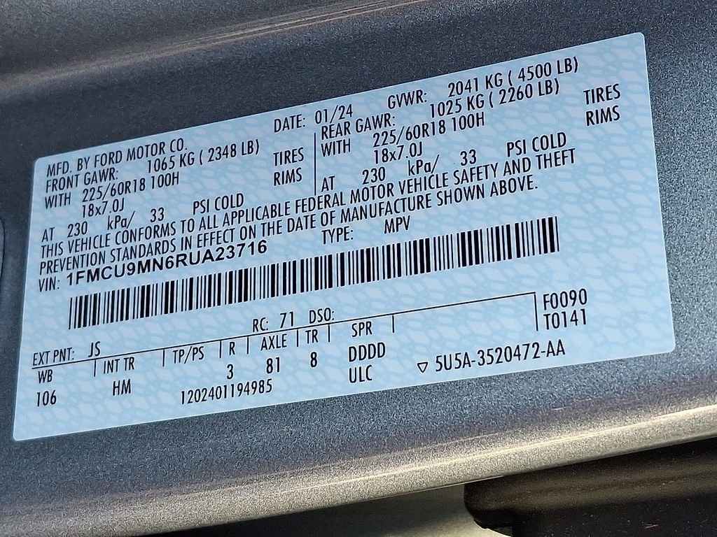 Used 2024 Ford Escape ST-Line image 27