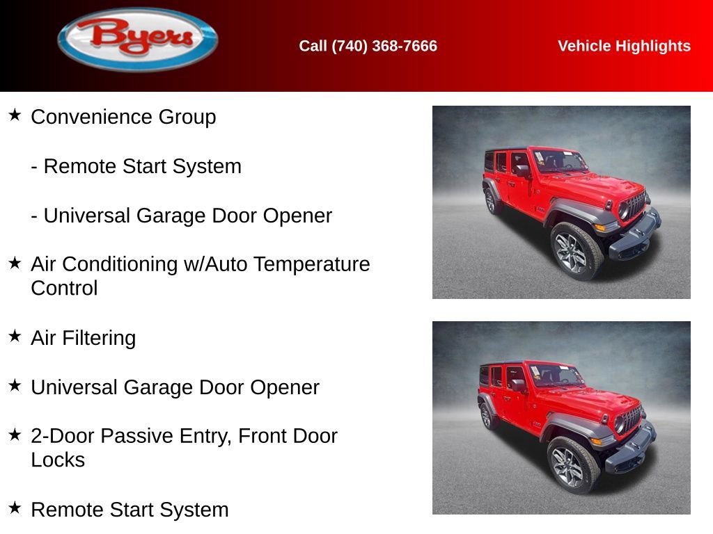 Used 2025 Jeep Wrangler Unlimited Sport S 4xe w/ Convenience Group AWD/4WD image 13