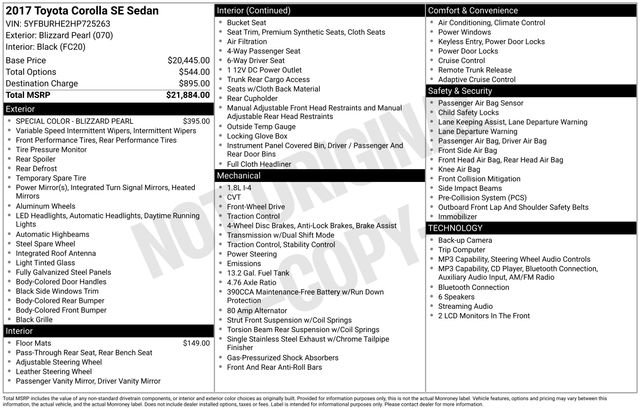 Used 2017 Toyota Corolla SE FWD image 33