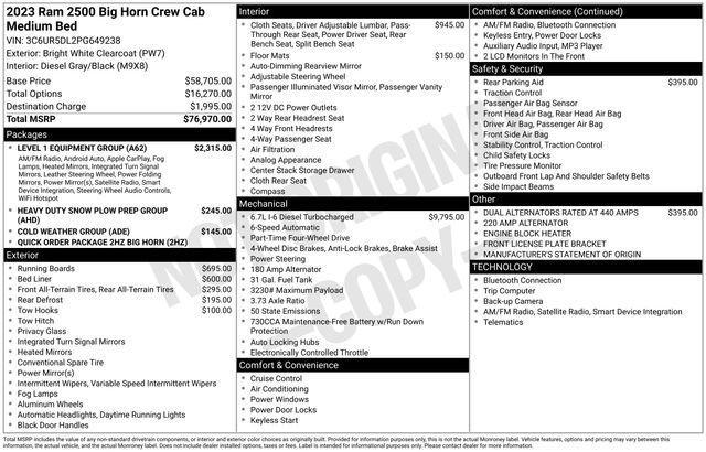 Used 2023 RAM 2500 Big Horn w/ Level 1 Equipment Group image 26