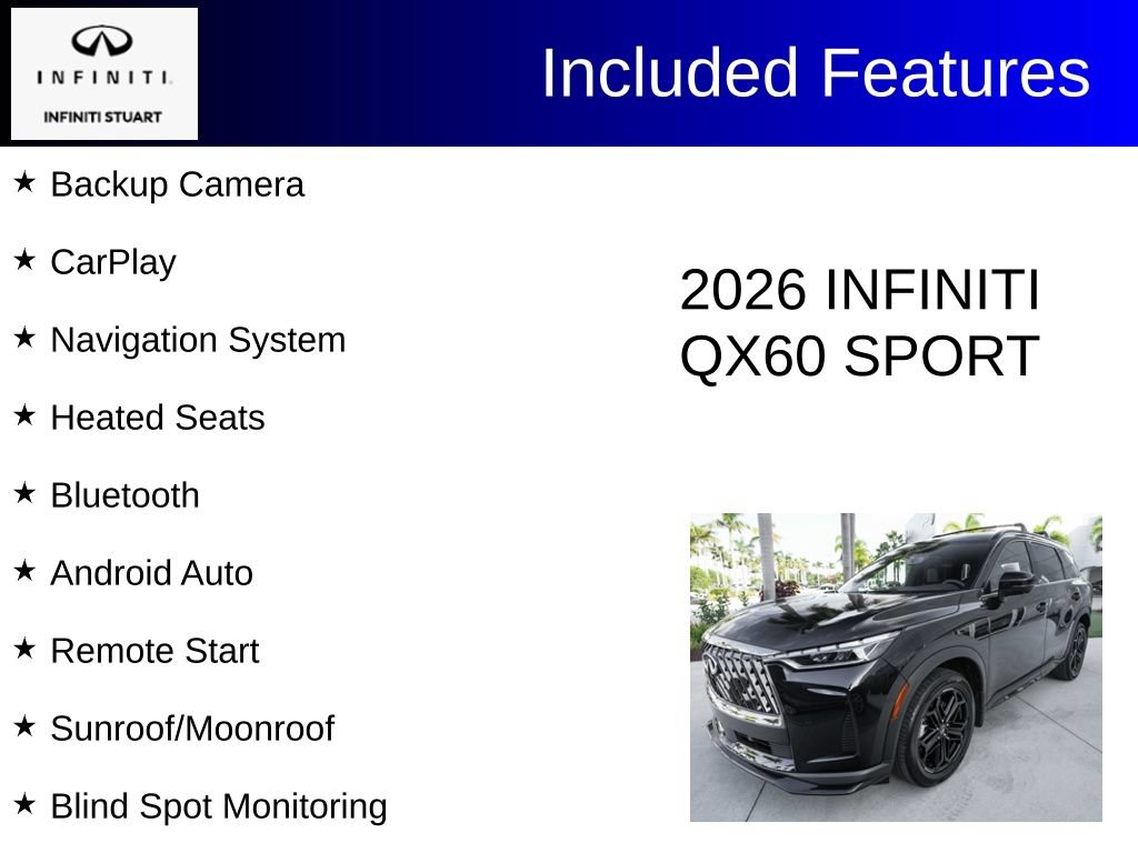 Certified 2026 INFINITI QX60 Sport w/ Dark Cargo Package AWD/4WD image 3