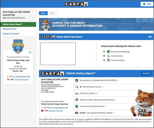 Used 2016 Cadillac SRX Luxury w/ Driver Awareness Package image 6