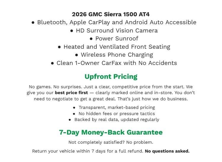 Used 2026 GMC Sierra 1500 AT4 w/ Technology Package image 2