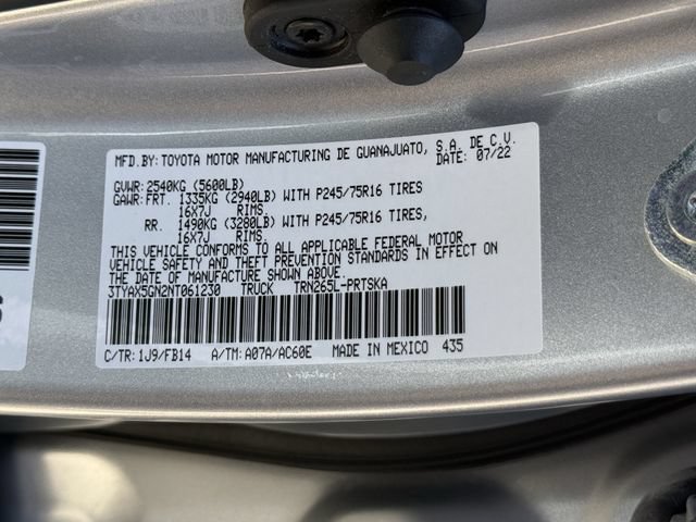 Certified 2022 Toyota Tacoma SR w/ SR Convenience Package RWD image 30