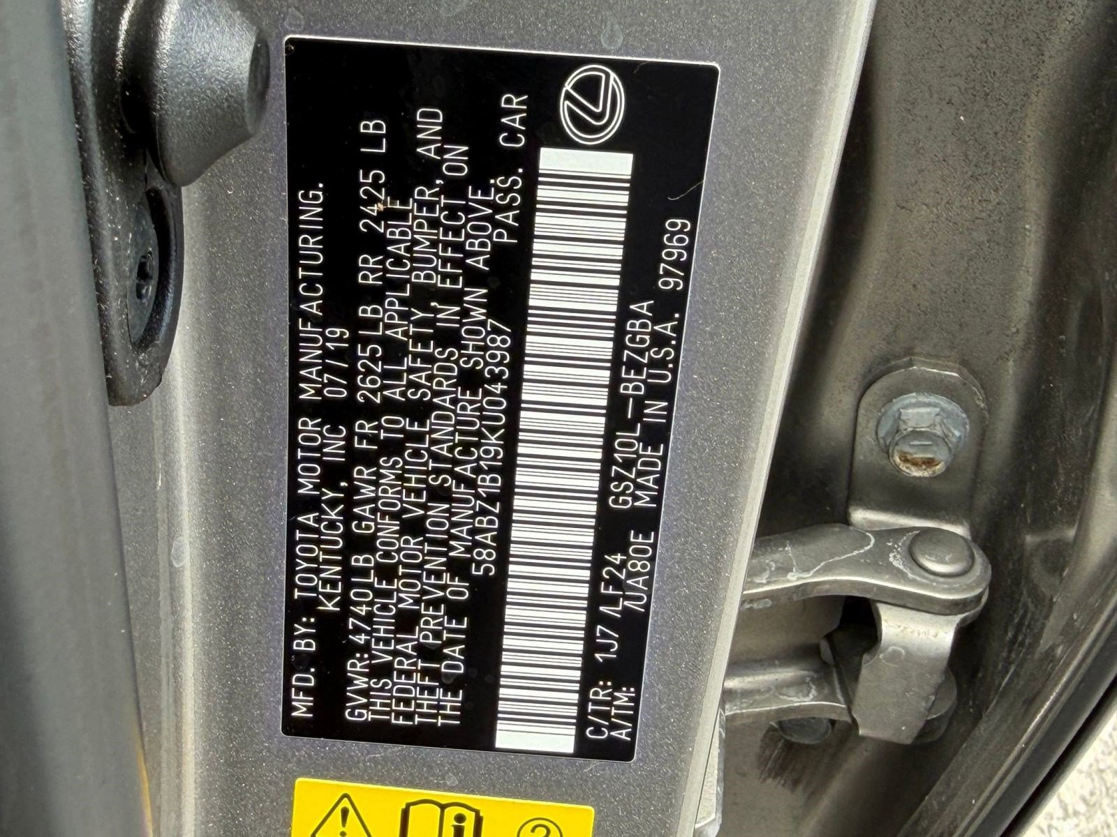 Used 2019 Lexus ES 350 F Sport w/ Accessory Package FWD image 20