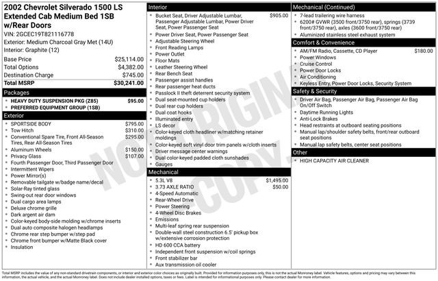 Used 2002 Chevrolet Silverado 1500 LS w/ Heavy Duty Suspension Pkg RWD image 2