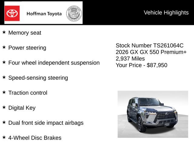 Used 2026 Lexus GX 550 w/ Accessory Package (2T) AWD/4WD image 20