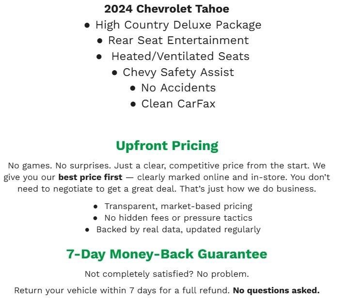 Used 2024 Chevrolet Tahoe High Country image 3