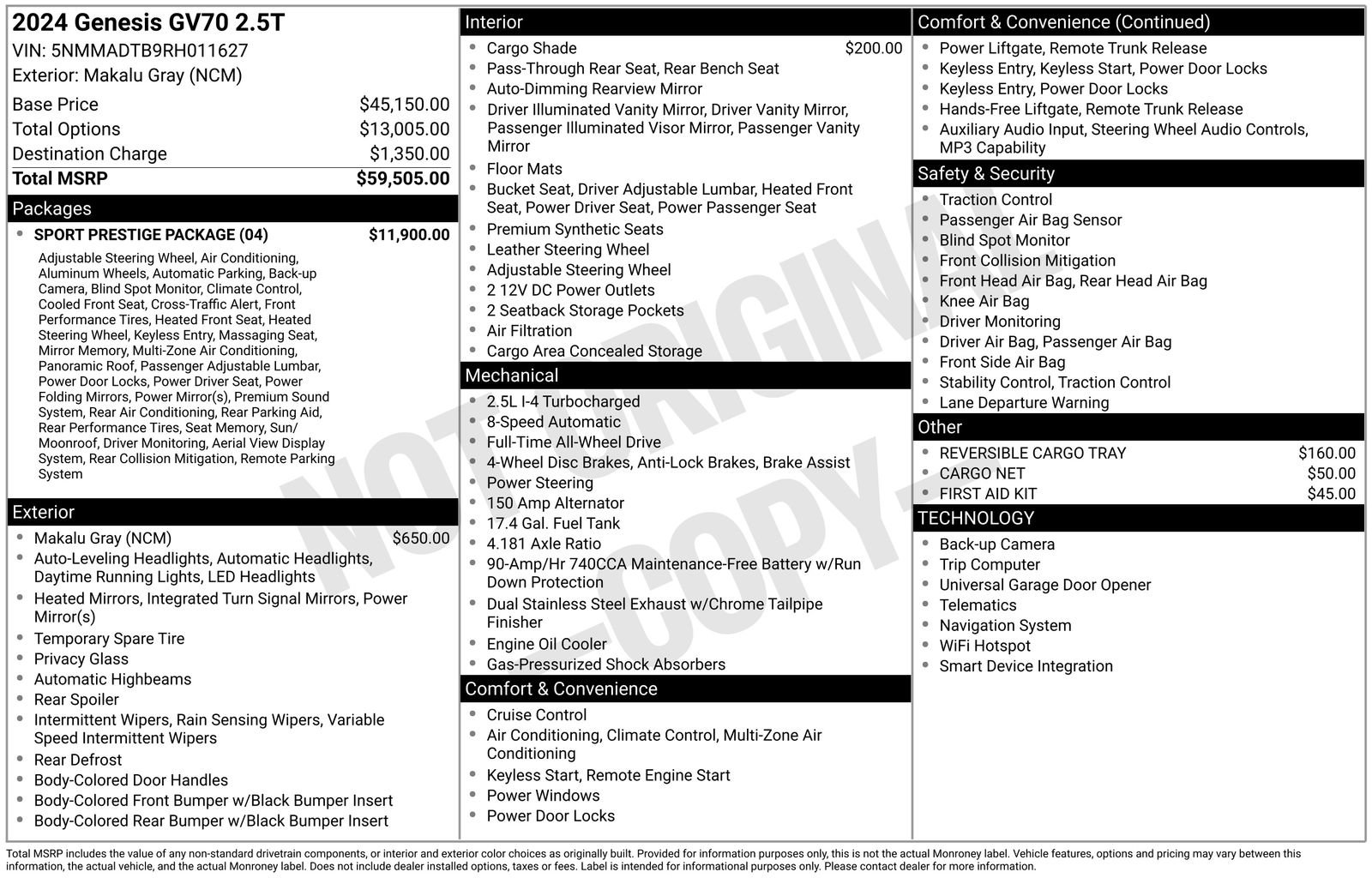 Certified 2024 Genesis GV70 2.5T w/ Sport Prestige Package image 24