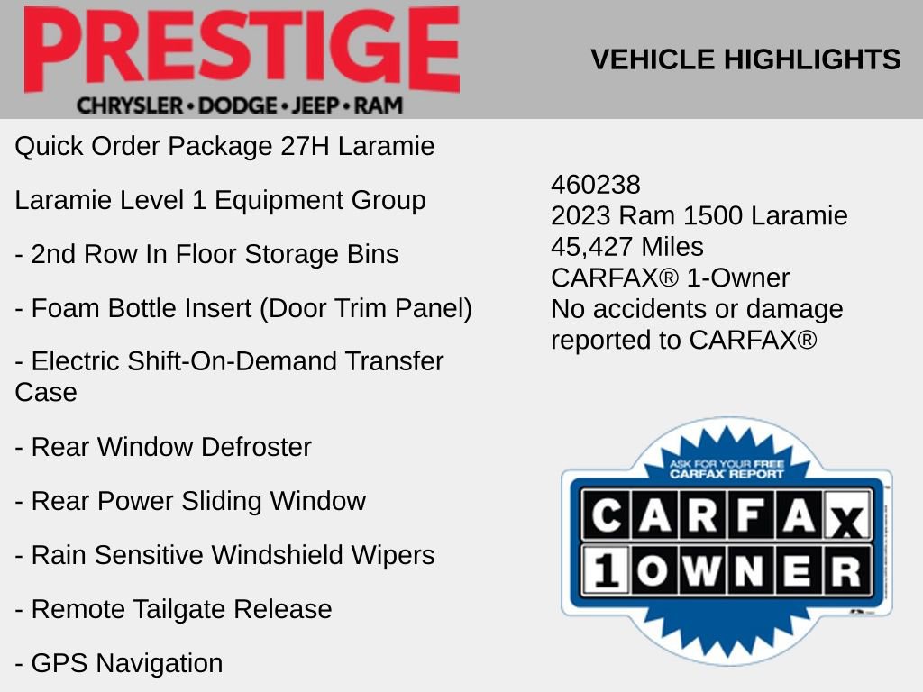 Used 2023 RAM 1500 Laramie AWD/4WD image 2